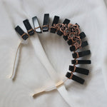 Black Raw Crystal Crown Rose Quartz Headband  Witch Accessories Gift