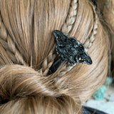 Black Wicca accessories death moth hairpin skull hair stick witch accessories  headdress wand gift