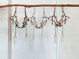 Branch Earrings - Clear Quartz Point + Branch | Antique Copper, Bronze, or Silver Plated