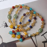 Magicun Crystal~Brazil natural blonde crystal bracelet women's bracelets retro agate bracelet wholesale crystal hair accessories