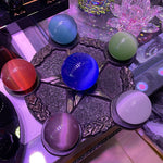 Cat Eye Stone Sphere Pentagram Star Crystal Quartz Orb Holder Resin Display Stand Home Office Feng Shui Decoration