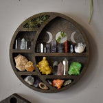 Cat Moon Crystal Wooden Shelf Storage Craft Wall   Gothic Decoration