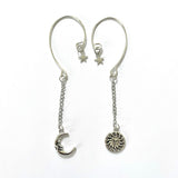 Celestial Earring,Star Ear Cuff No Piercing Fake Piercing Faux Non Pierced Clip on Birthday Gift Idea