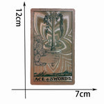 Gold Foil  PVC Waterproof  3D Coffee Color Retro Tarot Card
