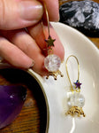 Crystal Ball Earrings, Witchy Jewelry Gift Gothic Fortune Teller Jewelry Gift