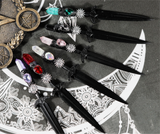 Crystal Metal Sword 90-95g Witch Altar hair Accessories Wizard stick Energy Pagan Cosplay Elf Gothic Dark Magic Wand Witch Gift
