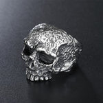 Magic Ring~ Mens Boys Vintage 316L Stainless Steel Rugged Skull Rings Fashion Punk Party Biker Jewelry HF180