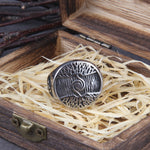 Tree of Life Signet Ring Classic Men Viking Amulet Rings Nordic Jewelry
