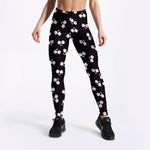 Fccexio 2021 New Pattern 3d Skull Head Print Women High Waist Legging Fashion Plus Size Fitness Elastic Skeleton Leggings - Leggings