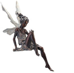 Fairy Station  Resin Crafts Flower Fairy Garden Ornaments Turek Sits on the Goblin Statue