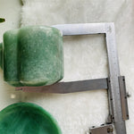 Fine Art Hot Sale Carving Crafts Natural Green Aventurine Rose Quartz Heart Shaped Cups