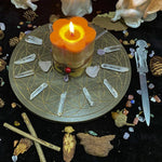 Flower Of Life Crystal Energy Disk Altar Astrolabe Dowsing Pendulum Divination Props Mysterious Decoration