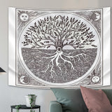 Forest Tapestry Nature Tree Popular elves Wall Hanging Green Family Tree Tapestry Sun and Moon Beach Blanket Home Decor