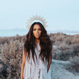 Magic Wicca~Gold Halo crown Glitter Halo Headpiece,Festival crown,Festival headpiece,Met Gala Crown,Wedding Crown,Mary Crown,Boho