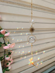 Gold Plated fairy Sun Suncatcher,Rainbow Prism,Boho Home Decoration,magical Suncatcher