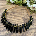 Golden headband Crystal crown quartz headdress Wicca accessories bridal decoration shooting props party gifts