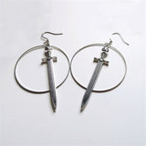 Gothic Sword Earrings Classic Eardrop All Kinds of Big Sword Fashion Punk Jewellery Novel Charm Women Men Gift Mystical Trend