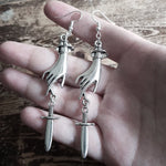 Gothic Sword Earrings Classic Eardrop All Kinds of Big Sword Fashion Punk Jewellery Novel Charm Women Men Gift Mystical Trend