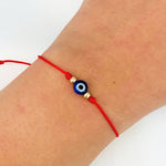 Grey string bracelet Blue evil eye Evil eye bracelet Protection bracelet
