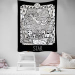 Grim Reaper Demon  Mysterious Tarot Magic Legend Witchcraft Tapestry Aesthetic Wall Hanging Macrame Boho Decor Tapestry  Wall Decor