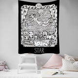 Grim Reaper Demon  Mysterious Tarot Magic Legend Witchcraft Tapestry Aesthetic Wall Hanging Macrame Boho Decor Tapestry  Wall Decor