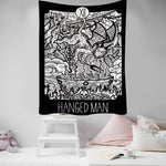 Grim Reaper Demon  Mysterious Tarot Magic Legend Witchcraft Tapestry Aesthetic Wall Hanging Macrame Boho Decor Tapestry  Wall Decor