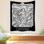 Grim Reaper Demon  Mysterious Tarot Magic Legend Witchcraft Tapestry Aesthetic Wall Hanging Macrame Boho Decor Tapestry  Wall Decor
