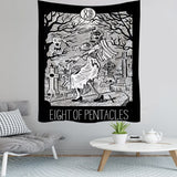 Grim Reaper Demon  Mysterious Tarot Magic Legend Witchcraft Tapestry Aesthetic Wall Hanging Macrame Boho Decor Tapestry  Wall Decor