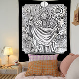 Grim Reaper Demon  Mysterious Tarot Magic Legend Witchcraft Tapestry Aesthetic Wall Hanging Macrame Boho Decor Tapestry  Wall Decor