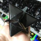 60MM obsidian Quartz Crystal Merkaba Orgone Reiki Gemstone Spiritual Healing Sacred
