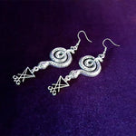 Goth Serpents Earrings Drop Sigil Set Lucifer Satanic Serpent Gothic Vampire Lilith Statement Classical Rock Jewelry Women Gift
