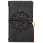 Charka Leather Magic Notebook Rune Natural Crystal Healing Clear quartz Point
