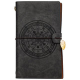 Charka Leather Magic Notebook Rune Natural Crystal Healing Clear quartz Point