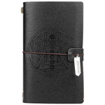 Charka Leather Magic Notebook Rune Natural Crystal Healing Clear quartz Point