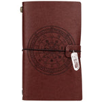 Charka Leather Magic Notebook Rune Natural Crystal Healing Clear quartz Point