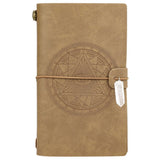Charka Leather Magic Notebook Rune Natural Crystal Healing Clear quartz Point