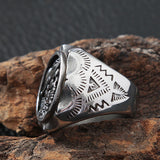 Gothic 1936 Stainless Steel Hat Skull Ring