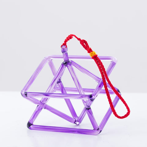 Purple Merkaba Crystal Singing Pyramid
