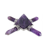 KFT Natural Stone Pyramid 7 Chakra Points Energy Generator Reiki Chakra Healing Crystal Stone Transmitter Jewelry