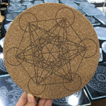 Natural Crystal Reiki Ball Seven Star Matrix Round Plate