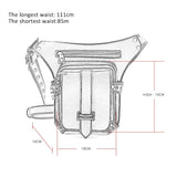 Steampunk Punk Retro Waist Bag PU Moto Biker Shoulder Gothic Messenger Bag