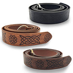 Medieval Embossed Viking Renaissance Knight Buckles Belt Leather Waistband