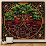 Mysterious  Tree of Life decoration tapestry Mandala psychedelic scene wall tapestry