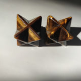 Natural Crystal Quartz Merkaba Star Carved Crystal