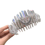 Quartz Crown Raw Crysta lHeadbands Vintage Metal Hair Hoop