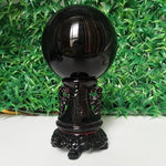 50/70/90mm Natural obsidian crystal ball home decoration ball diviner circular stone ball wedding photography accessories