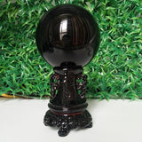 50/70/90mm Natural obsidian crystal ball home decoration ball diviner circular stone ball wedding photography accessories