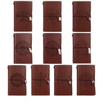 Charka Leather Magic Notebook Rune Natural Crystal Healing Clear quartz Point