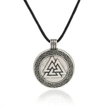 Vintage Men Ethnic Viking Necklace Warrior Scandinavian Amulet  Norse Runes Pendant