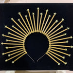 Magic Wicca~Halo Crown with Mini Star Detail  Sunburst Crown  Goddess crown Customizable  Bridal Crown  Met Gala Crown